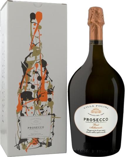 Villa Folini Prosecco Spumante Brut Millesimato Magnum Bottle With Box, DOC Prosecco, Tenimenti Civa